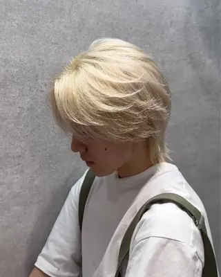 ミディアム カラー ヘアアレンジ メンズ Ryo|横浜メンズ パーマ/韓国ヘアのヘアスタイル