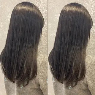 セミロング カラー み うのヘアスタイル