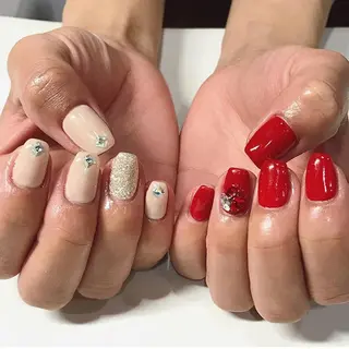 ネイル 渋谷／チップ長さ出し 👑アプレgel-xのネイルデザイン
