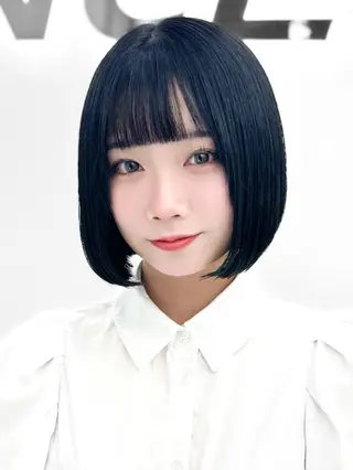 ショート カラー ヘアアレンジ 縮毛矯正🤍 盛れるボブ/ひかりのヘアスタイル