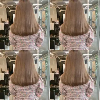 ミディアム カラー 透明感カラー✂︎ /縮毛矯正/YUKAのヘアスタイル