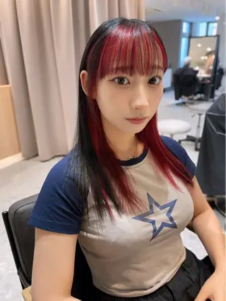 ミディアム カラー Aster 店長 れおんのヘアスタイル