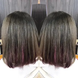 ミディアム カラー Oopsレイヤー 加藤澄都のヘアスタイル