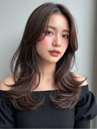 ロング 似合わせボブ✖️ 韓国レイヤー✨小関のヘアスタイル