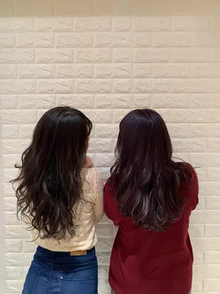 ロング カラー パーマ ご新規様限定 透明感カラーKANAのヘアスタイル