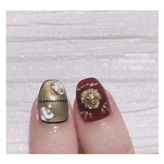 ミディアム ネイル 🐾enen style 🐾のネイルデザイン