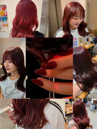 セミロング 亀山 由里菜のヘアスタイル
