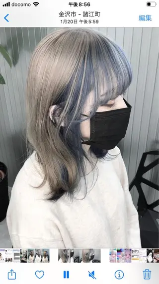 ミディアム カラー LOOP hairのヘアスタイル