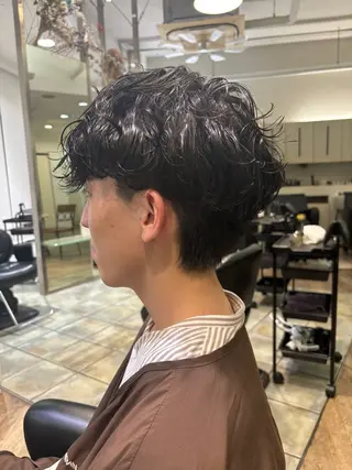 パーマ メンズ 牟田 いろはのヘアスタイル