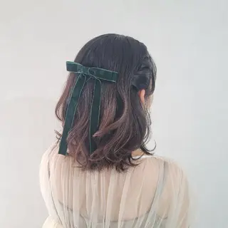 ミディアム ヘアアレンジ ヘアセットサロン 渥美寿美翔のヘアスタイル