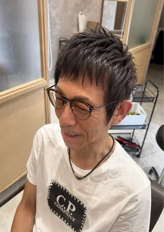 ショート メンズ 久木原 ゆりのヘアスタイル