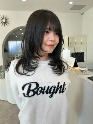 ミディアム début とらいのヘアスタイル