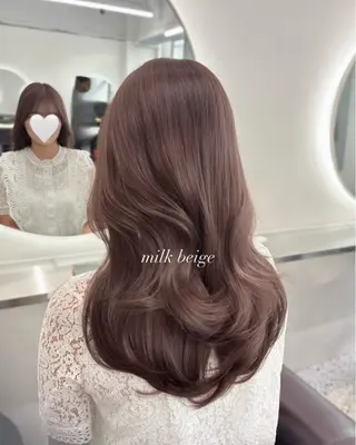 セミロング カラー パーマ ヘアアレンジ 🌸グレージュ/ ベージュ🌸yutaのヘアスタイル