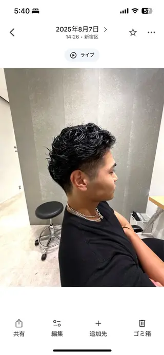 ショート メンズ 萩森 龍也のヘアスタイル