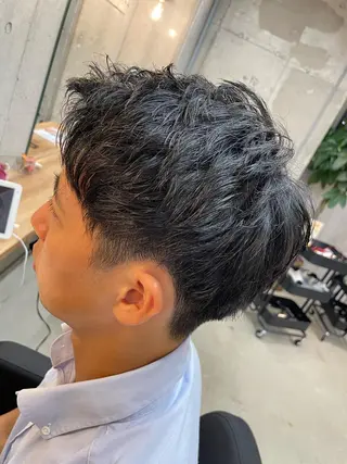 ミディアム メンズ メンズ縮毛矯正 細谷碧海のヘアスタイル