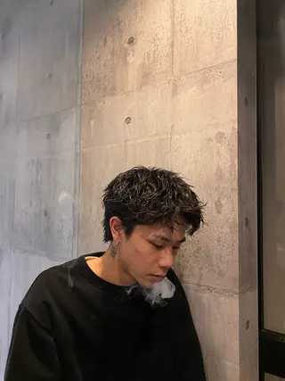 ショート パーマ メンズ 大阪茶屋町 メンズカット関田拳のヘアスタイル