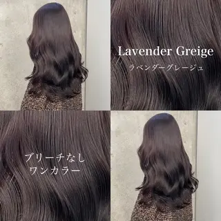 セミロング カラー センターパート/毛 流れ/パーマ特化のヘアスタイル