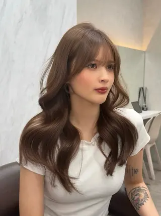 セミロング カラー レイヤーダブルカラー KYONのヘアスタイル