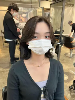 ミディアム 【韓国風くびれヘア】 joule小木曽輝のヘアスタイル