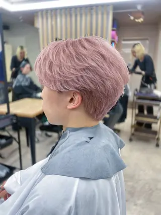 ショート カラー メンズ 安藤幹人 メンズパーマのヘアスタイル
