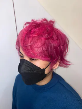 メンズ ゆぴ☾/推しカラー /ハイトーンのヘアスタイル