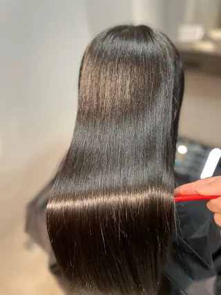 ロング カラー 美髪縮毛矯正メーカー 認定【山田カナト】のヘアスタイル