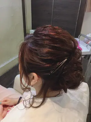 ロング カラー パーマ ヘアアレンジ brille ~eyelash~のヘアスタイル