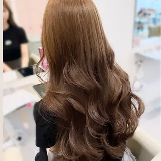 ロング ハイトーン/韓国 ヘア momo˚✧₊のヘアスタイル