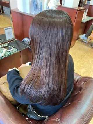 セミロング カラー 加藤 絵美のヘアスタイル
