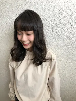 ミディアム カラー ツキノキ　ミナ 8月から西梅田店のヘアスタイル