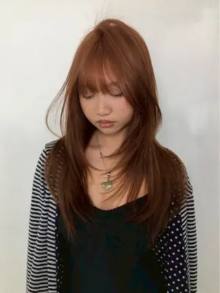 ロング カラー Hanaka🪷 ニュアンス×レイヤーのヘアスタイル