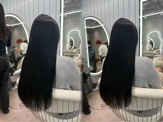 ロング ヘアアレンジ 大宮縮毛矯正🩵 レイヤー 佐藤和のヘアスタイル