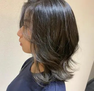セミロング カラー k-two top stylist 林原のヘアスタイル