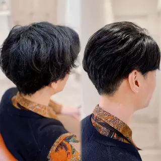 ショート メンズ 💙mai🫧 縮毛矯正・ハイライトのヘアスタイル