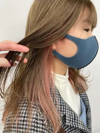 セミロング カラー 👑満足度1000% 重村 春奈👑のヘアスタイル