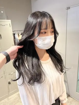 ロング カラー パーマ ヘアアレンジ メンズ 上品＆韓国風 🥀海心🥀のヘアスタイル