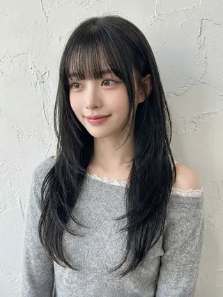 セミロング 韓国ヘア ‎⟡.·KANA🐥のヘアスタイル