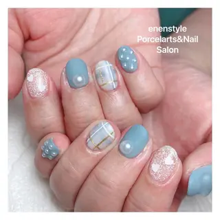 ミディアム ネイル 🐾enen style 🐾のネイルデザイン
