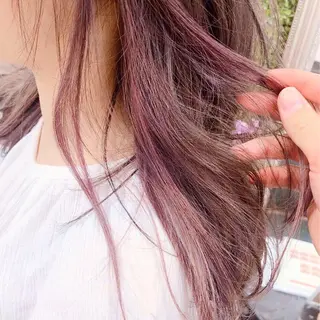 ロング カラー パーマ ヘアアレンジ 艶カラー/ケアカラー /韓国ヘア/ヒビキのヘアスタイル