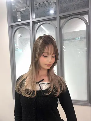 ロング カラー 盛れる艶カラー× レイヤーカット/咲来のヘアスタイル