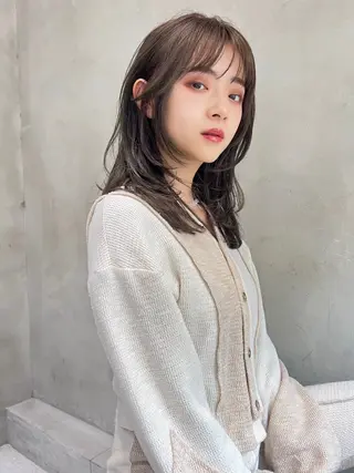 ミディアム カラー ヘアアレンジ 🫧艶髪矯正 髪質改善🫧 大介のヘアスタイル