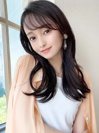 セミロング カラー 縮毛/髪質改善🌈 川井雄太のヘアスタイル