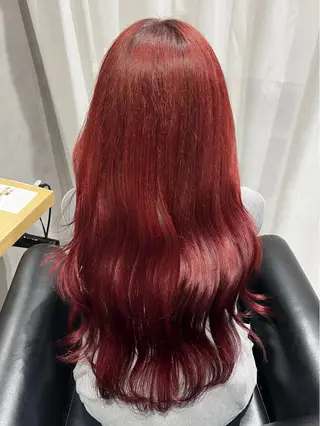 ロング カラー 福本 梓のヘアスタイル