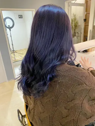 セミロング 色落ちまで可愛い🧚 心斎橋hikaruのヘアスタイル