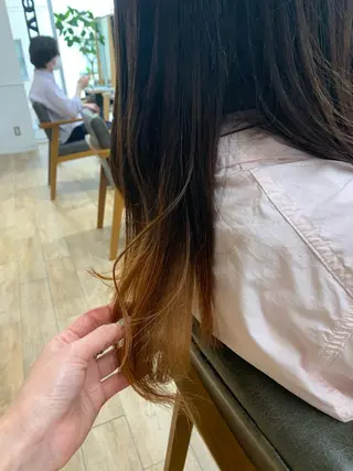 セミロング カラー パーマ ヘアアレンジ メンズ キッズ ネイル マツエク・マツパ 似合せレイヤー/ 柔らか透明感カラーのヘアスタイル