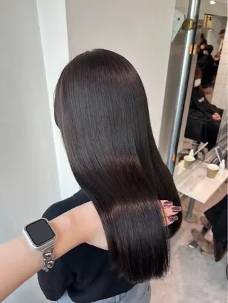 ロング カラー NAMI🤎ブラウン &ミルクティー🤍のヘアスタイル