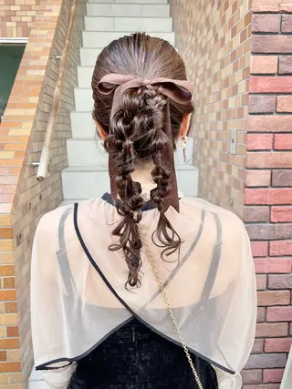 ヘアアレンジ 韓国ヘアー🇰🇷 MIWAのヘアスタイル