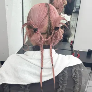 ロング カラー ヘアアレンジ 矢場町/8時-22時 JILLSTUDIOのヘアスタイル
