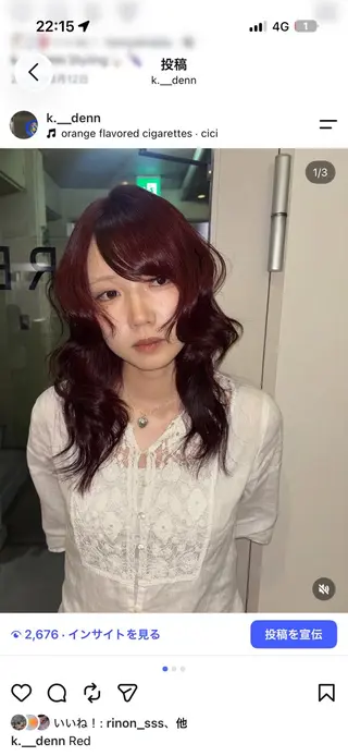 カラー 🪺透明感カラー/ 暖色/カエデ🪺のヘアスタイル