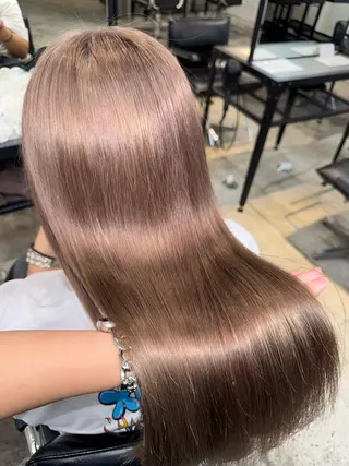 ミディアム カラー パーマ ヘアアレンジ 艶髪/髪質改善/縮毛 masae🌼のヘアスタイル
